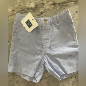 Janie And Jack Blue Embroidered Palm Tree Shorts Baby Boys 6-12M